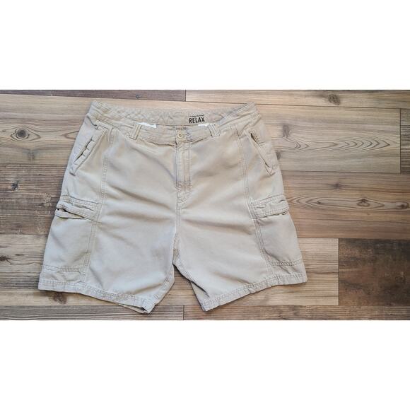 Relax Tommy Bahama  Shorts Men 38 Beige Cargo Relaxed Tencel Beach Travel Casual - Picture 1 of 7